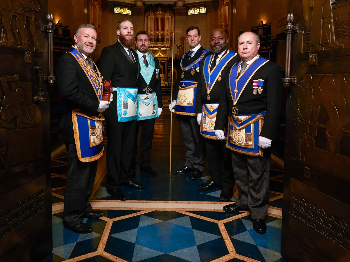 Lodge members working together